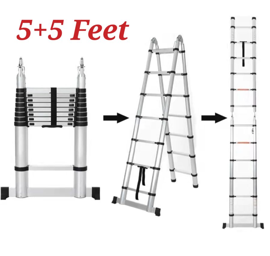 Double Side Telescopic Ladder 5+5ft