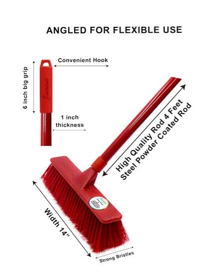 Floor Brush ( Curve ) Red