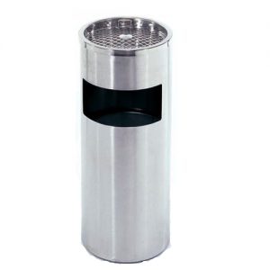 Stainless Steel Dustbin With Ashtray 20Litre